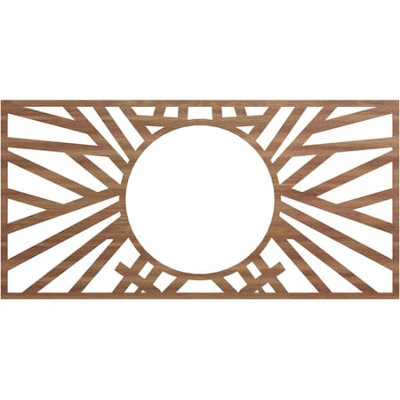 Ekena Millwork Hoover Wood Fretwork Pierced Ceiling Medallion, Walnut, 32"W x 16"H x 11 7/8"ID x 3/8"T CMWP32X16X0375HOWA